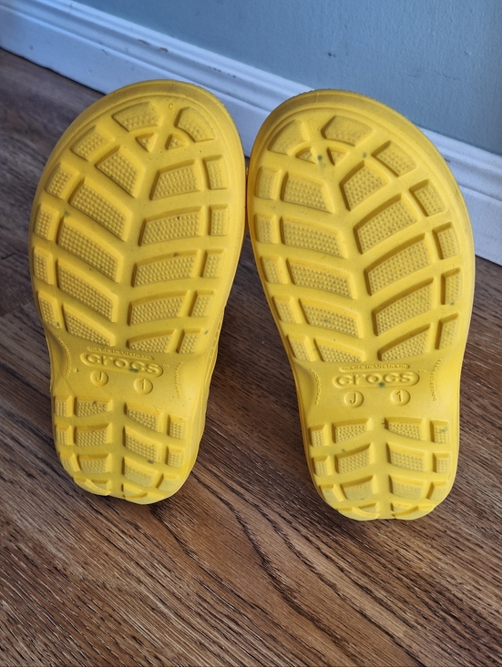 Crocs Kids' Classic Yellow Rain Boots - Picture 6 of 10